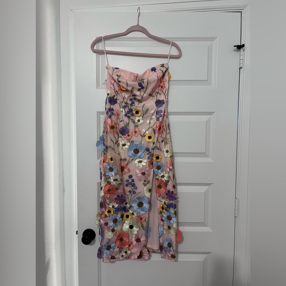 Vici 3d Floral Pink Dress